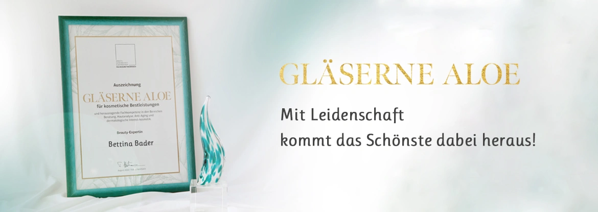 GLÄSERNE ALOE geht an Bettina Bader, Schmallenberg